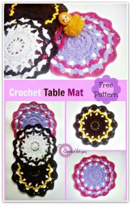 Crochet Table Mat by Erangi Udeshika of Crochet For You