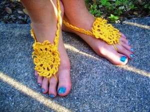 Mehndi Barefoot Sandals ~ Crochet Parfait