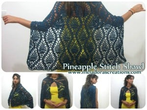 Pineapple Lace Crochet Shawl ~ Meladora's Creations