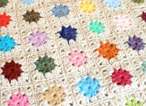 Joining Crochet Squares ... Cluster Burst Afghan by Petals to Picots
