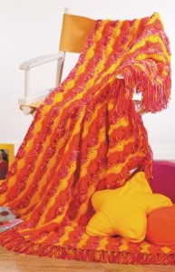 Bright Stripes Afghan by Red Heart