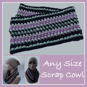 Any Size Scrap Cowl ~ CrochetN'Crafts