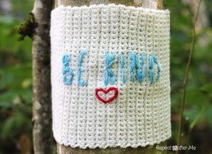 Be Kind Yarn Bomb by Repeat Crafter Me