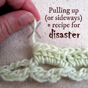 Frogging Fuzzy Yarn by Mr. Micawber's Recipe for Happiness