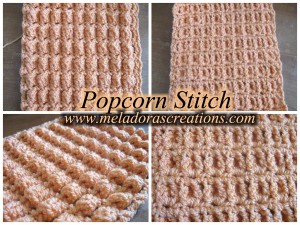 The Popcorn Stitch - Row and Round ~ Meladora's Creations