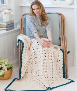 Weekend Throw by Katherine Eng for Red Heart