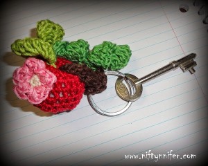 Crab Apple Dangle by Jennifer Gregory of Niftynnifer's Crochet & Crafts