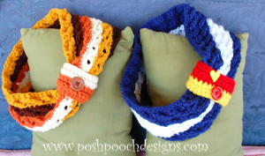 Cross Over Striped Cowl by Sara Sach of Posh Pooch Designs