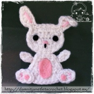 Bunny Applique by Damn it Janet, Let's Crochet!