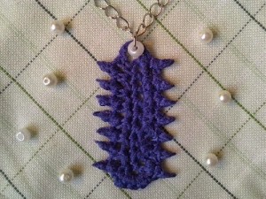 Pretty Purple Picot Pendant by Crochet is the Way