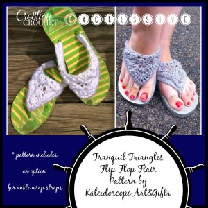 Tranquil Triangle Flip Flop Flair by Kaleidoscope Arts & Gifts for Cre8tion Crochet