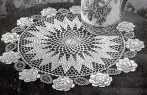 Rose Circle Doily by Free Vintage Crochet