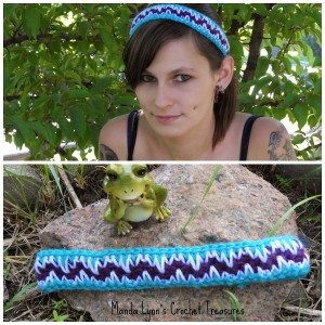 Crochet Layered Spike Stitch Headband by Manda Proell of MandaLynn's Crochet Treasures
