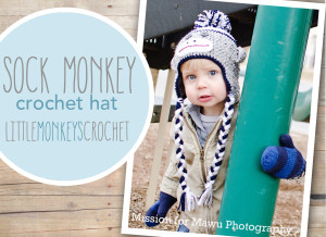 Sock Monkey Hat ~ Rebecca Langford - Little Monkeys Crochet