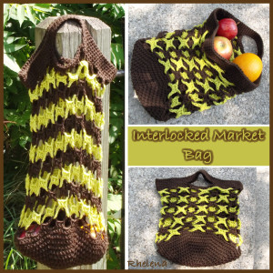 Interlocked Market Bag by Rhelena of CrochetN'Crafts