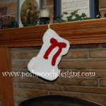 Dog Bone Shaped Christmas Stocking ~ Sara Sach - Posh Pooch Designs