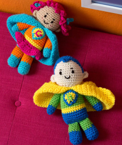 Boy and Girl Super Heroes ~ Michele Wilcox - Red Heart Yarns