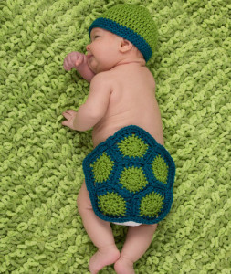 Turtle Newborn Photo Prop ~ Salena Baca - Red Heart