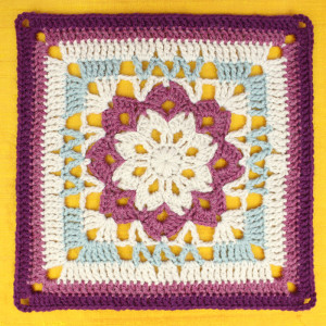 Floral Kaleidoscope Afghan Square ~ Gleeful Things