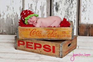Strawberry Crochet Hat ~ Jenny and Teddy