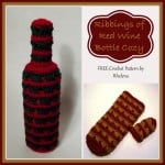 Ribbings of Red Wine Bottle Cozy ~ Rhelena - CrochetN'Crafts