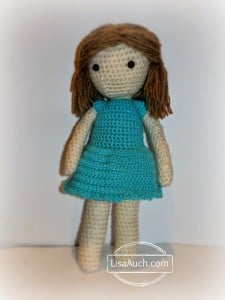 In the Blue Little Crochet Dolls Dress ~ Free Crochet Patterns and Designs by Lisa Auch