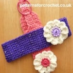 Flowered Headband ~ Patterns For Crochet
