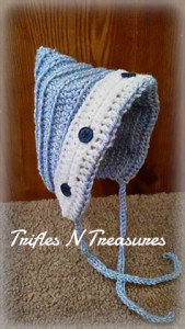 Button Back Bonnet ~ Tera Kulling - Trifles N Treasures