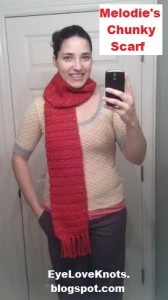 Melodie's Chunky Adult Scarf ~ Alexandra Richards - EyeLoveKnots