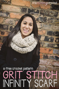 Grit Stitch Infinity Scarf ~ Rebecca Langford - Little Monkeys Crochet
