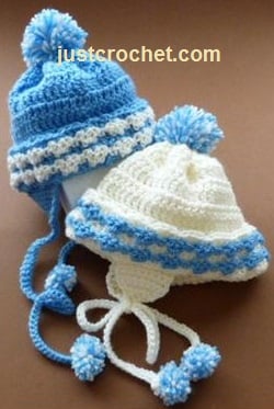 Newborn Baby Boy Helmet ~ JustCrochet