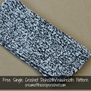 Single Crochet Dishcloth/Washcloth ~ Cream Of The Crop Crochet