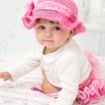 Country Baby Diaper Cover and Hat ~ Red Heart