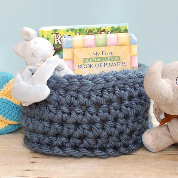 Chunky Crochet Basket ~ Free Crochet Pattern 