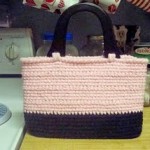 Pink and Black Oblong Purse ~ Dly's Hooks and Yarns