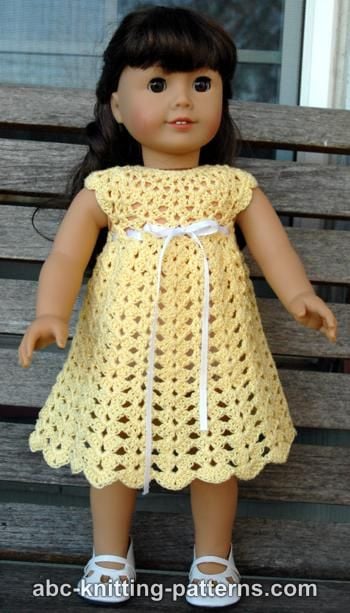 Crochet american best sale girl doll dress