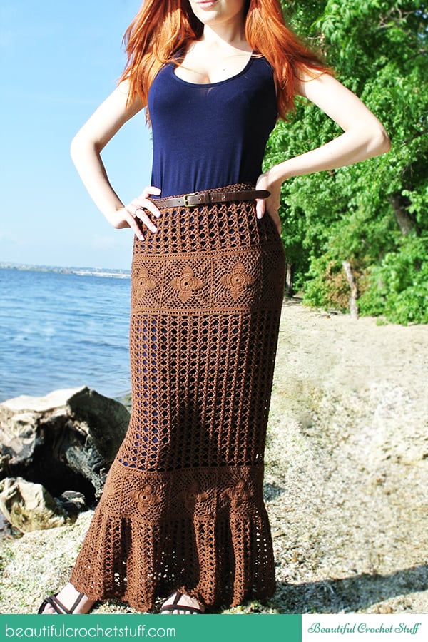 Crochet Maxi Skirt FREE Crochet Pattern