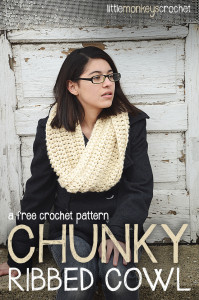 Chunky Ribbed Cowl ~ Rebecca Langford - Little Monkeys Crochet