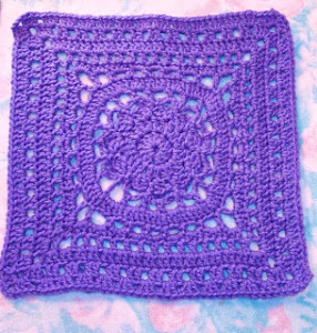 Amethyst 12" Square ~ SmoothFox Crochet and Knit