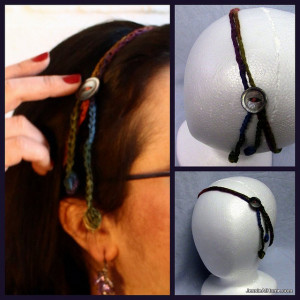 Simple Hair Tie Back with Button ~ Jessie At Home
