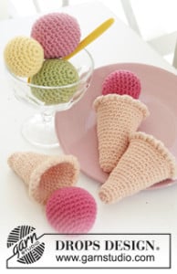 Ice Cream Cone with Loose Scoops ~ DROPS Design