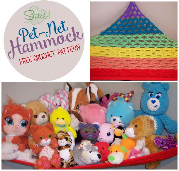 soft toy net hammock