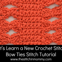 Bow Ties Stitch Tutorial and Afghan Square ~ The Stitchin' Mommy