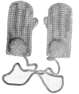 Childs Crochet Mittens ~ Free Vintage Crochet