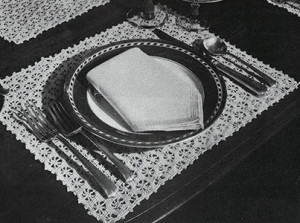 Field of Daisies Luncheon Set ~ Free Vintage Crochet