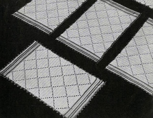 Diamond Luncheon Set ~ Free Vintage Crochet