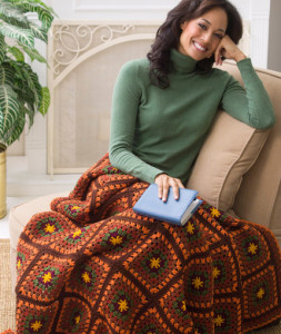 Autumn Beauty Throw ~ Martha Brooks Stein - Red Heart