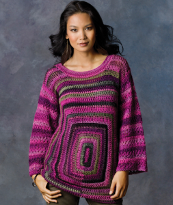 Square Deal Sweater ~ Tammy Hildebrand - Red Heart