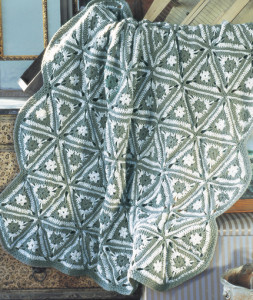 Angular Granny Throw ~ Joyce Nordstrom - Red Heart
