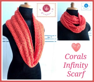 Corals Infinity Scarf ~ Maz Kwok's Designs